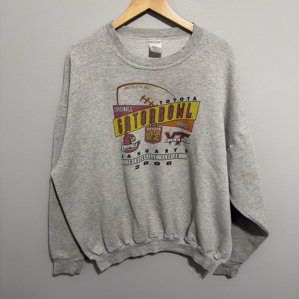 Vintage 90s Louisville Cardinals Sweatshirt Gator Bowl Football 2XL
